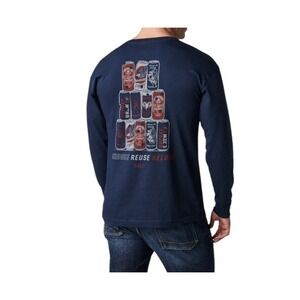 5.11 Tactical T‎ Shirt Mens Plus 2XL  Navy Blue Beer Can Performance Outdoor